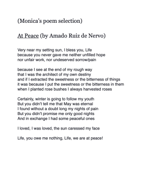 Monica's Poem